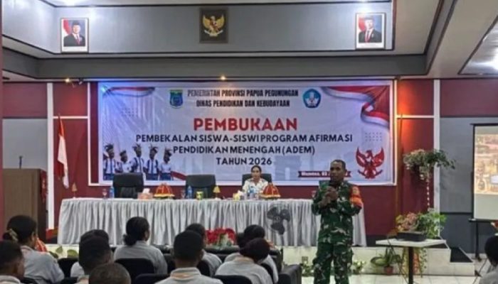 Kodim Jayawijaya Berikan Pembekalan Wawasan Kebangsaan kepada 100 Peserta Adem Papua Pegunungan